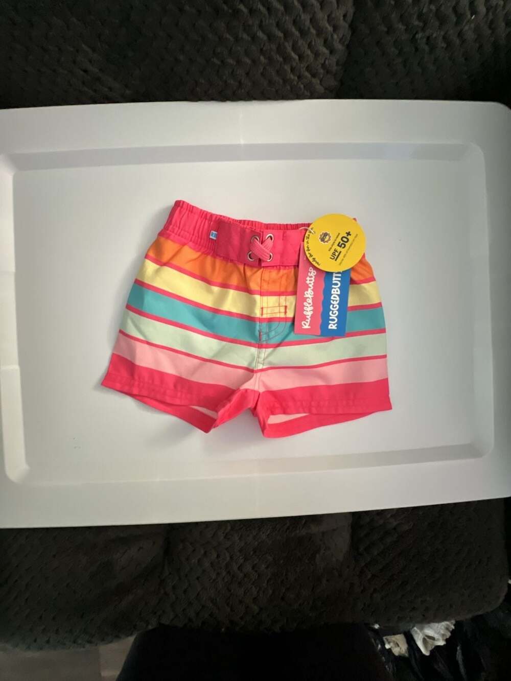 RuggedButts UPF 50+ Swim Trunks - Ice Cream Stripe